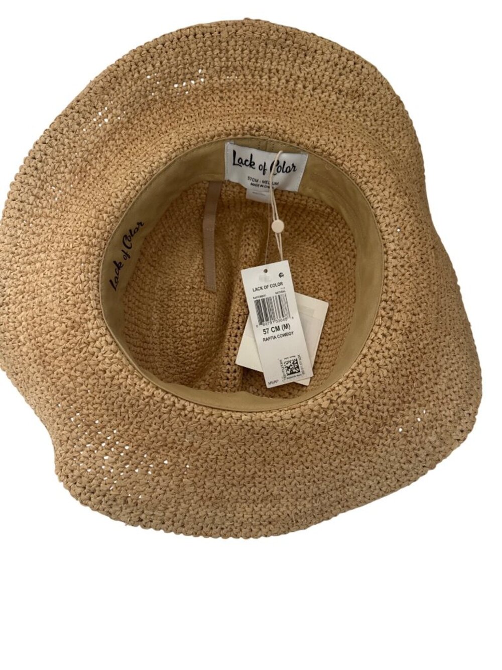 NWT Lack of Color Raffia Cowboy Hat Natural Womens Size 56cm/Medium - Picture 5 of 8
